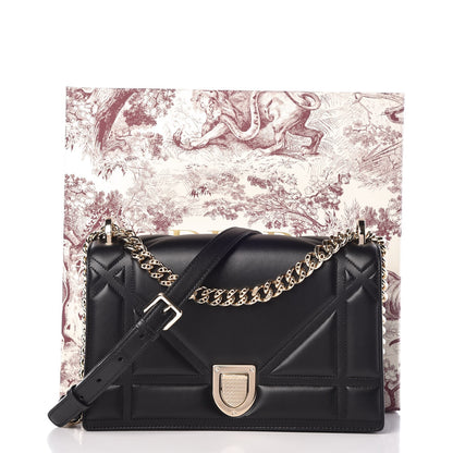 Christian Dior Lambskin Medium Diorama Flap Bag Black 9 of 9