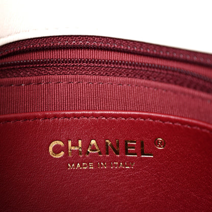 Chanel Calfskin Quilted Top Handle Flap White 6 of 14