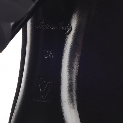 Louis Vuitton Suede Monogram Uniformes Cap Toe Chelsea 80mm Ankle Boots 38 Black 6 of 10