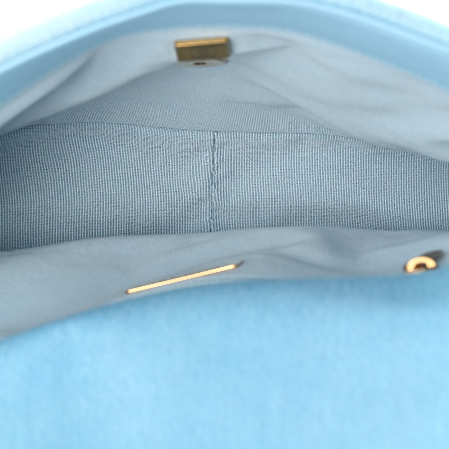 Ombre Denim Quilted Large Chanel 19 Flap Light Blue