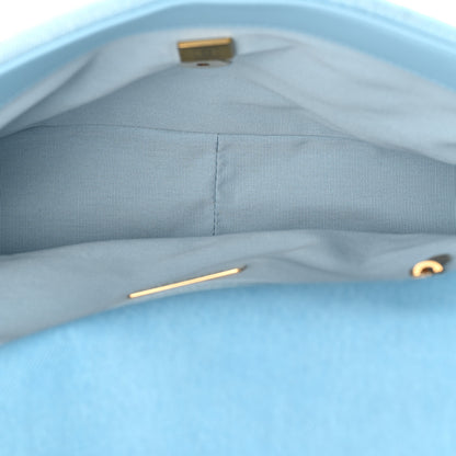 Chanel Ombre Denim Quilted Large Chanel 19 Flap Light Blue 5 of 11