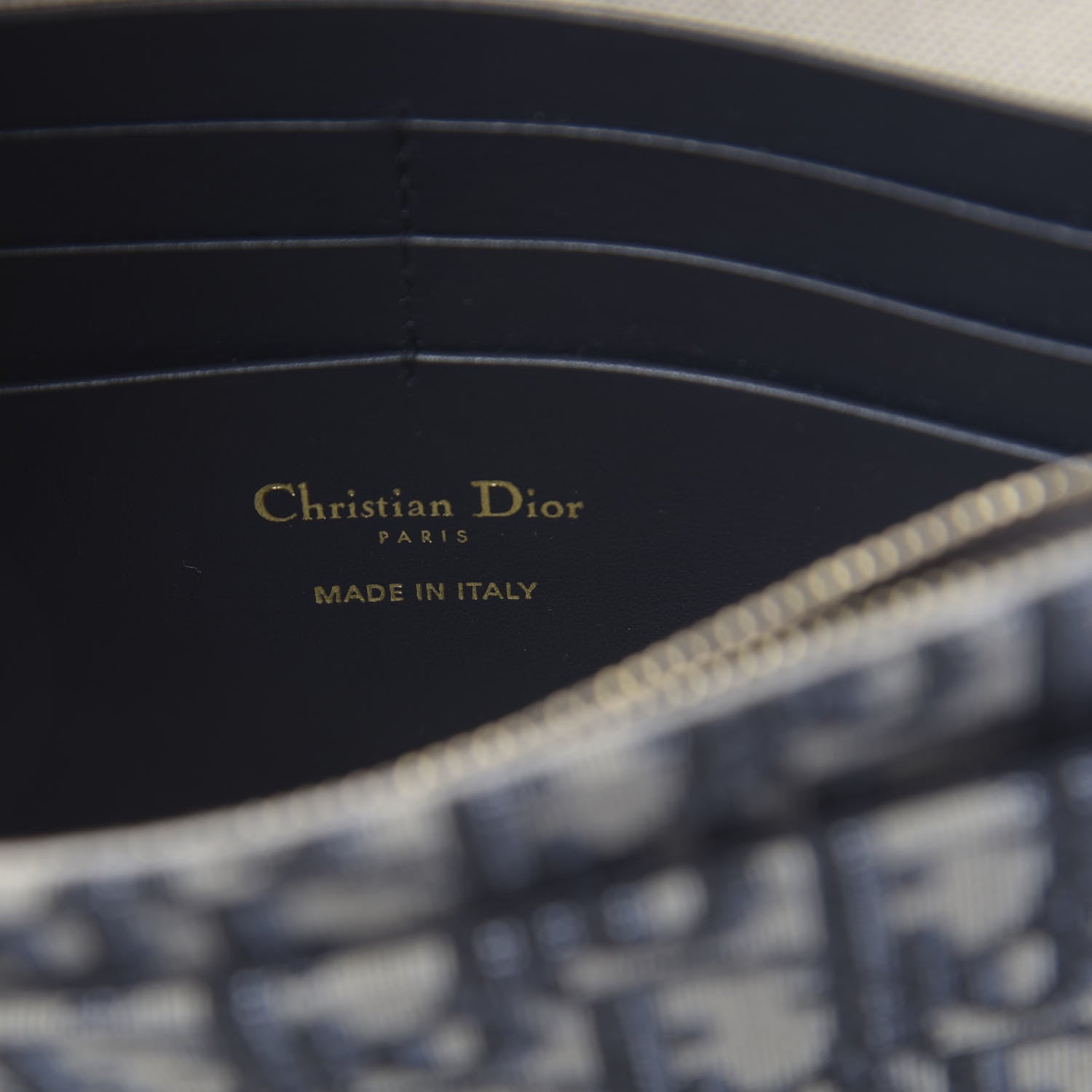 Christian Dior Oblique Saddle Chain Pouch Blue 6 of 10