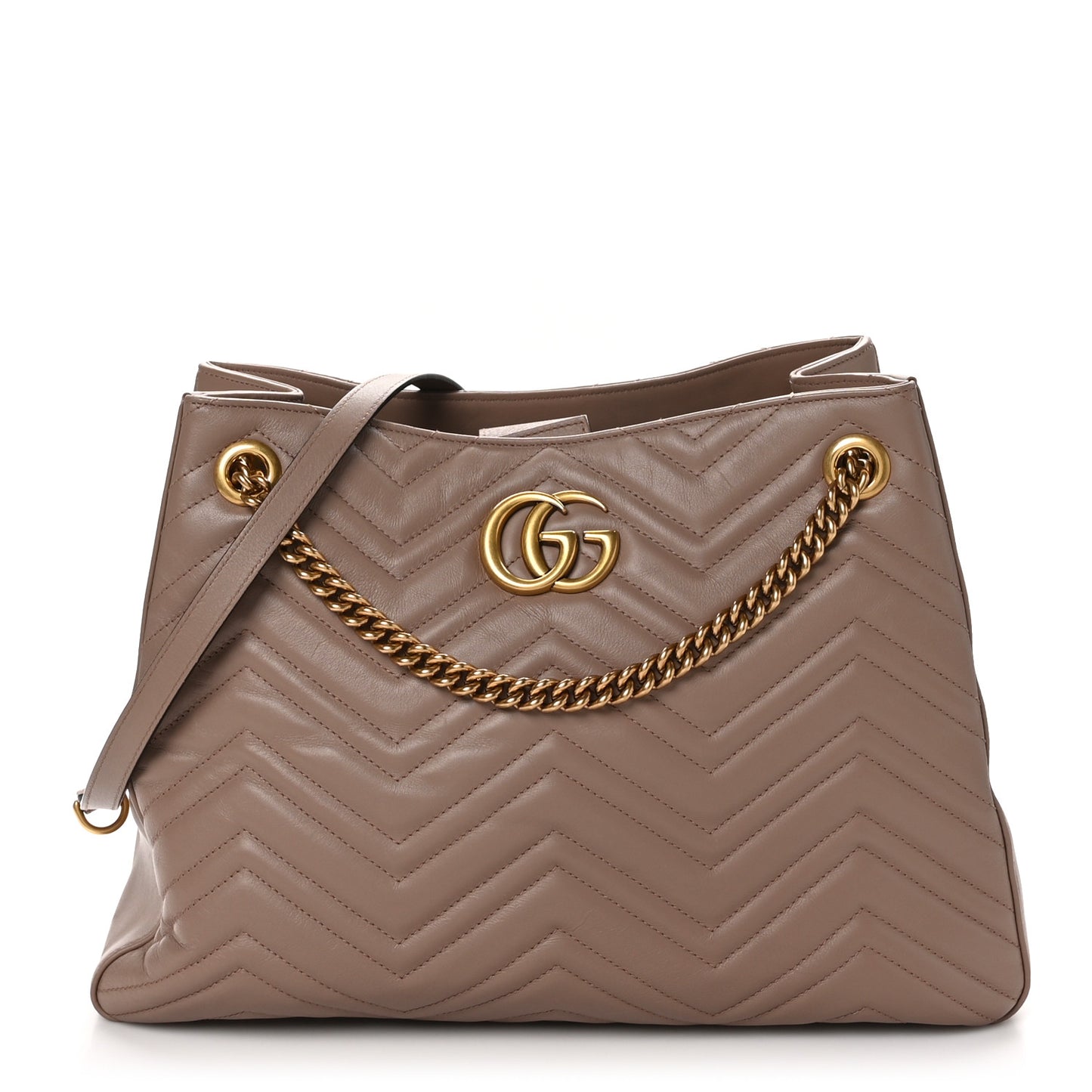 Calfskin Matelasse Medium GG Marmont Shoulder Tote Bag Porcelain Rose