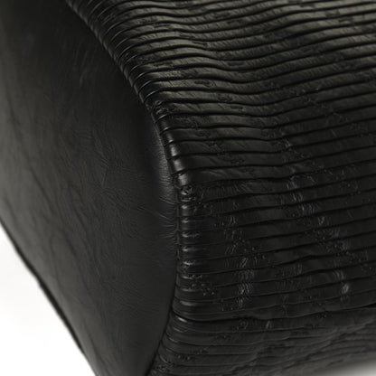 Chanel Iridescent Crumpled Calfskin Coco Pleats Drawstring Bag Black 11 of 12