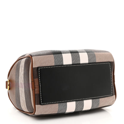 Burberry E-canvas Check Mini Bowling Bag Dark Birch Brown 4 of 9