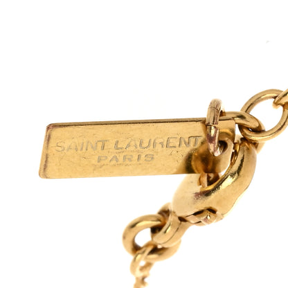 Saint Laurent Brass Monogram Charm Bracelet 4 of 5