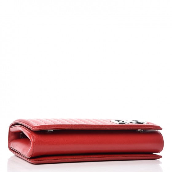 Nappa Matelasse Shoulder Bag Rosso