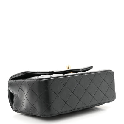 Chanel Lambskin Quilted Mini Top Handle Rectangular Flap Black 4 of 12