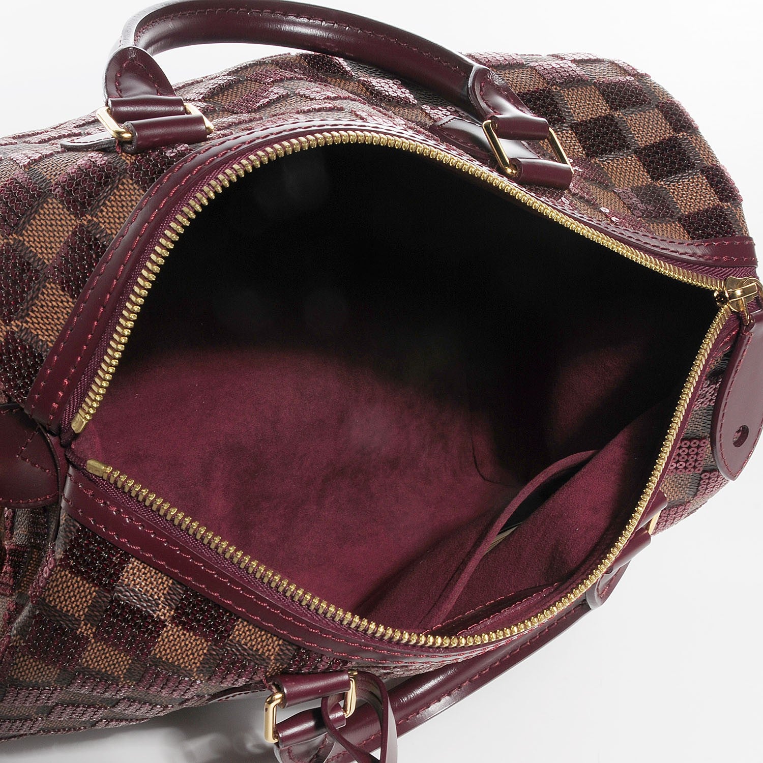 Louis Vuitton Damier Paillettes Speedy 30 Rouge 5 of 8
