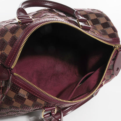 Louis Vuitton Damier Paillettes Speedy 30 Rouge 5 of 8