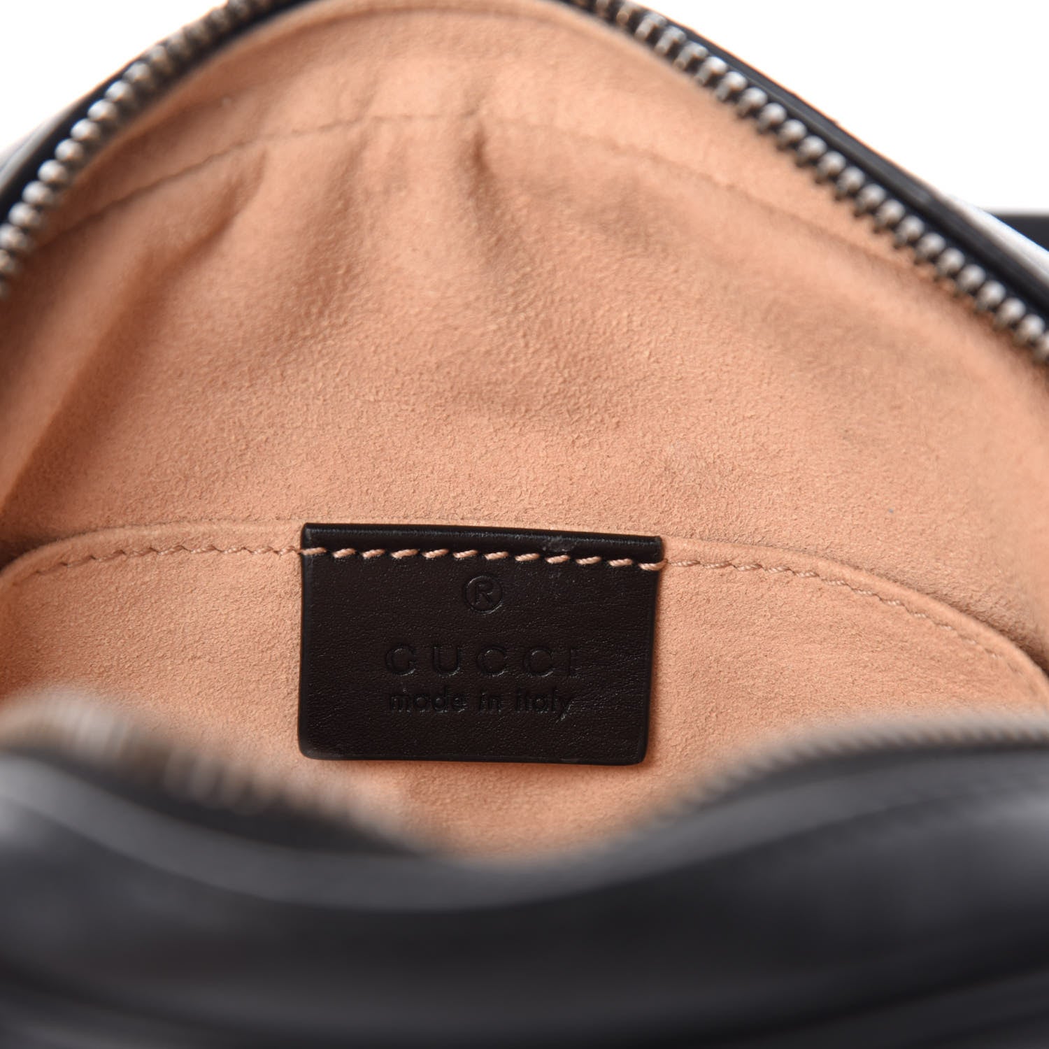 Gucci Calfskin Matelasse GG Marmont Belt Bag 95 38 Black 9 of 12