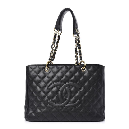 Chanel Caviar Quilted Grand Shopping Tote GST Black 1 of 11