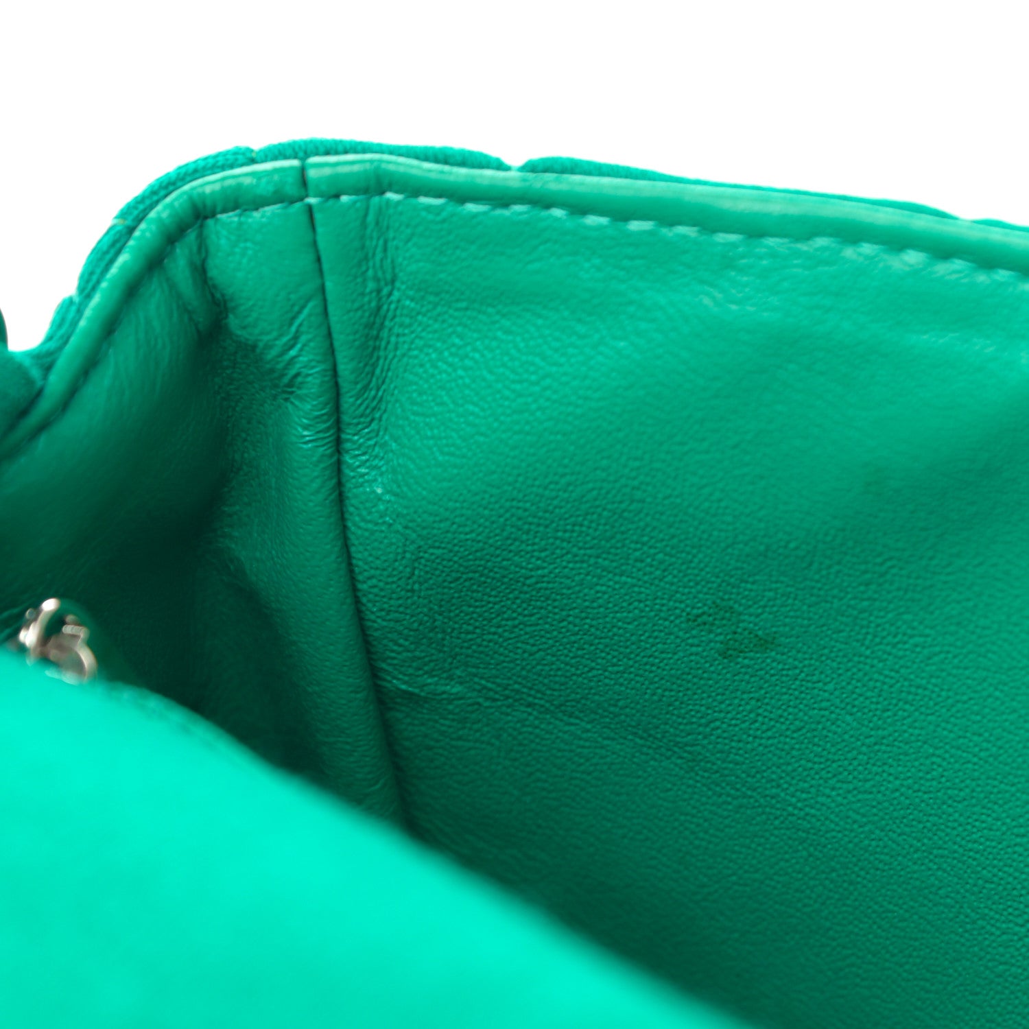 Chanel Jersey Quilted Mini Rectangular Flap Green 14 of 17