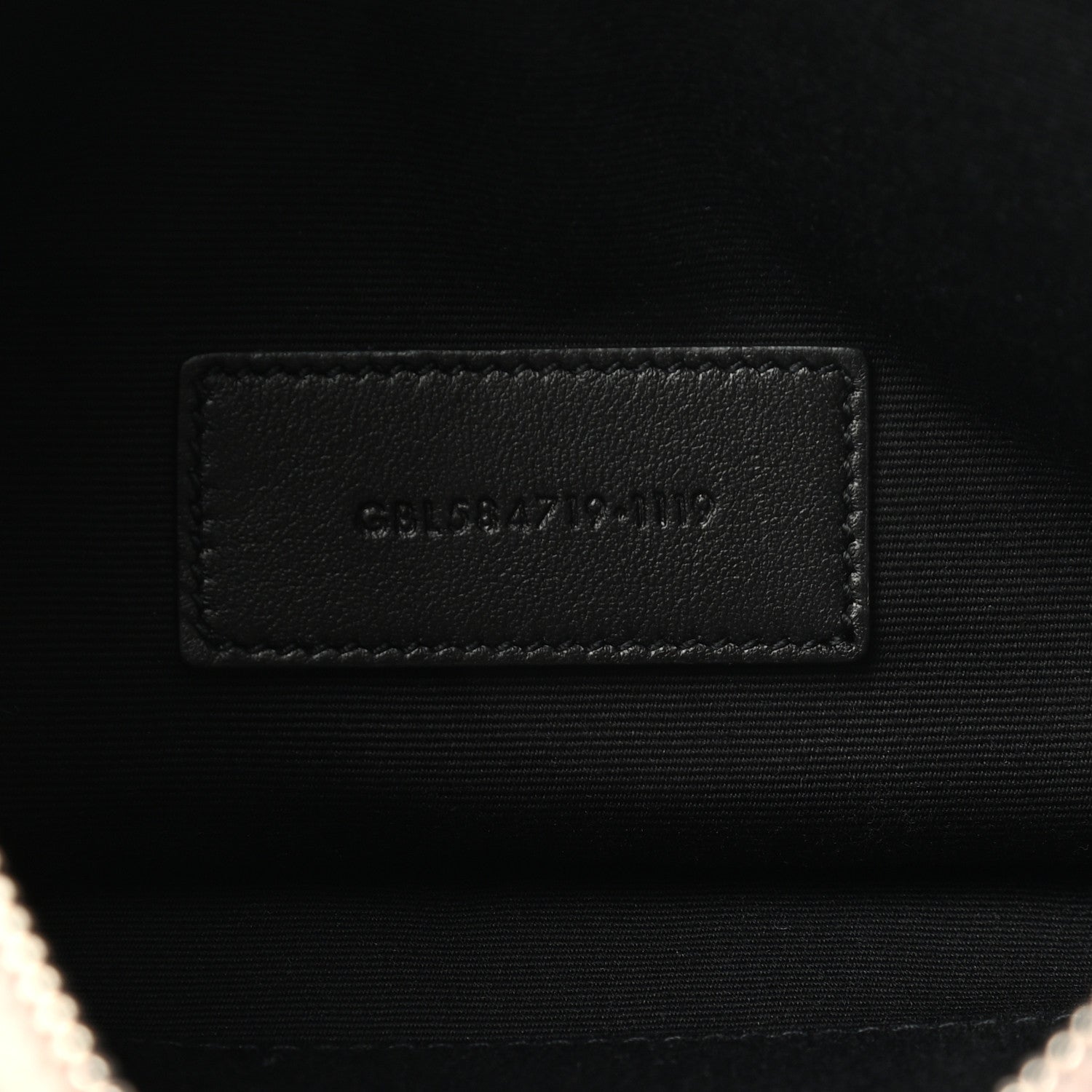 Saint Laurent Grain De Poudre Chevron Monogram Large Bill Pouch Pale Pink 7 of 8