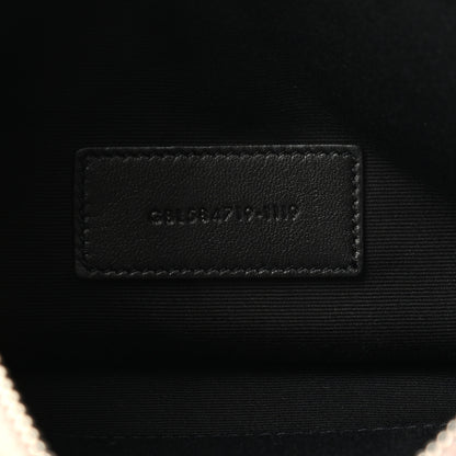 Saint Laurent Grain De Poudre Chevron Monogram Large Bill Pouch Pale Pink 7 of 8