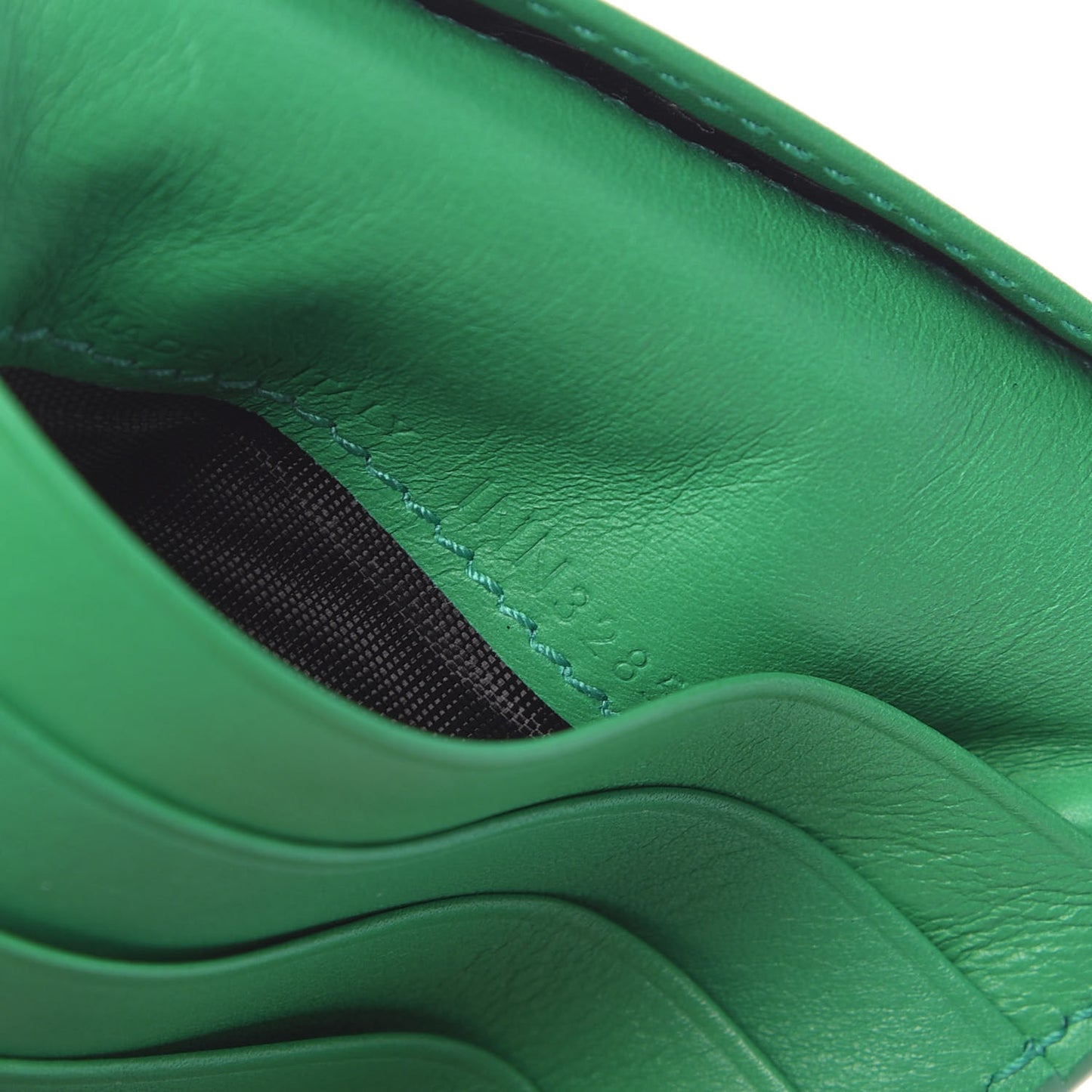 Calfskin Classic Y Compact Wallet Green