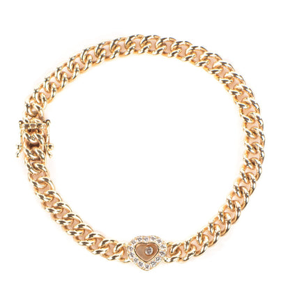 Chopard 18K Yellow Gold Happy Diamonds Icons Heart Bracelet 1 of 7