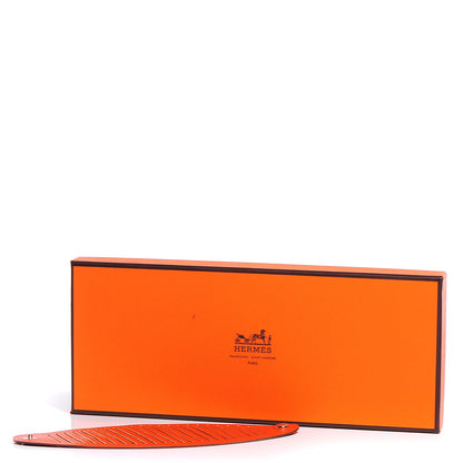 Hermes Epsom Petit H Ajoure Reversible Cuff Orange Chocolate 8 of 8