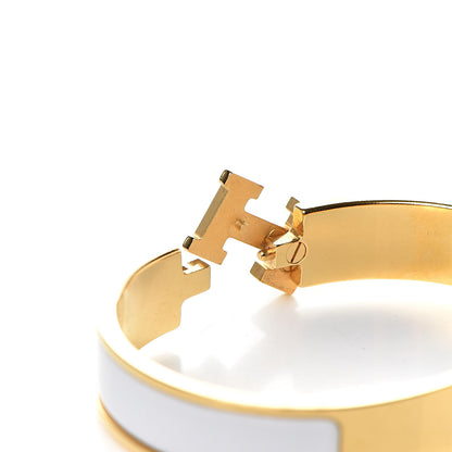 Hermes Enamel Narrow Clic Clac H Bracelet PM White 5 of 6