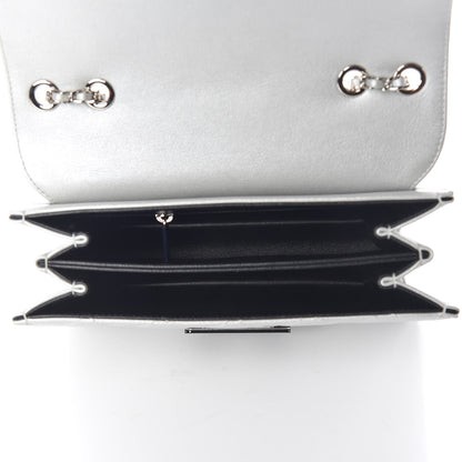 Chanel Metallic Sheepskin Quilted Beauty Lock Flap Silver 5 of 14