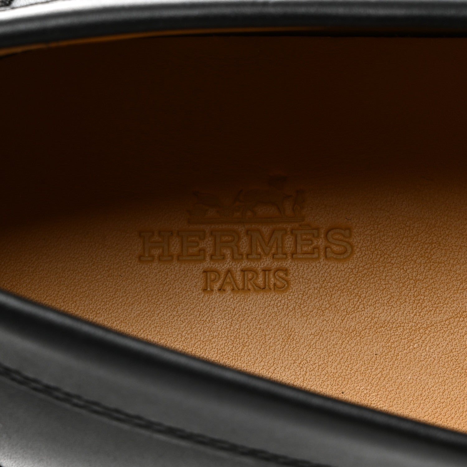 Hermes Calfskin Shearling Icone Loafers 39 Black 6 of 8