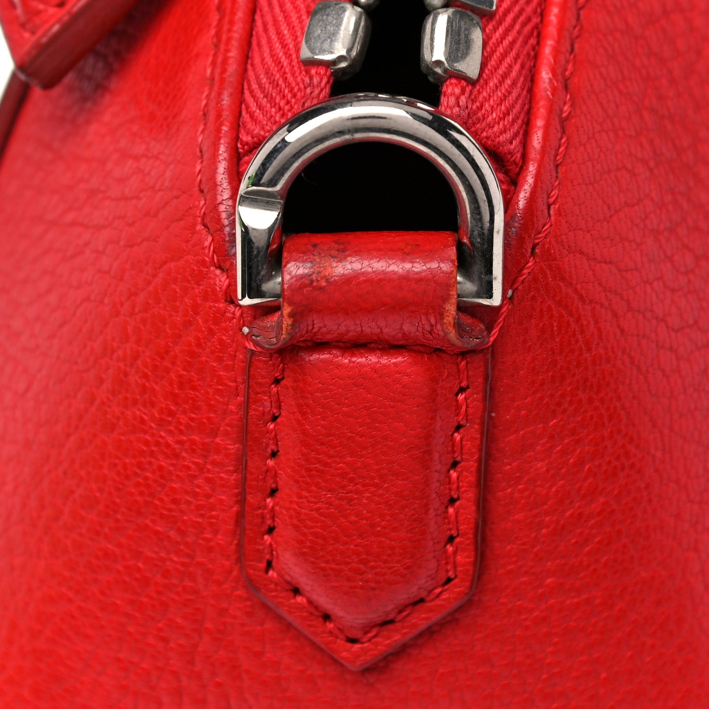Sugar Goatskin Mini Antigona Pop Red