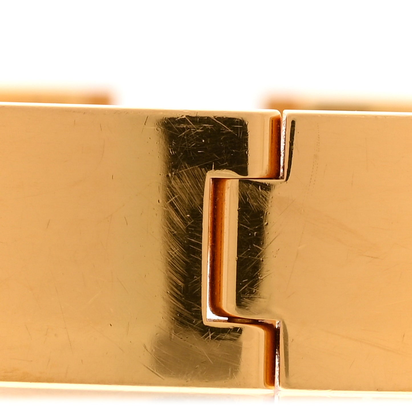 Enamel Narrow Clic Clac H Bracelet PM White