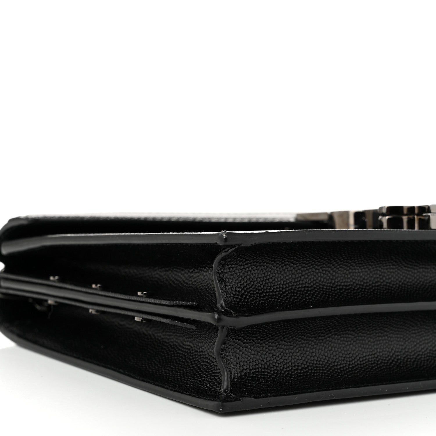 Saint Laurent Grain De Poudre Monogram Cassandra Clasp Bag Black 9 of 10