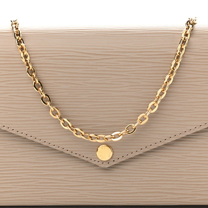 Louis Vuitton Epi Felicie Pochette Chain Wallet Galet 8 of 11