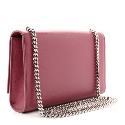 Saint Laurent Grain De Poudre Small Classic Monogram Kate Satchel Mystic Rose 3 of 14