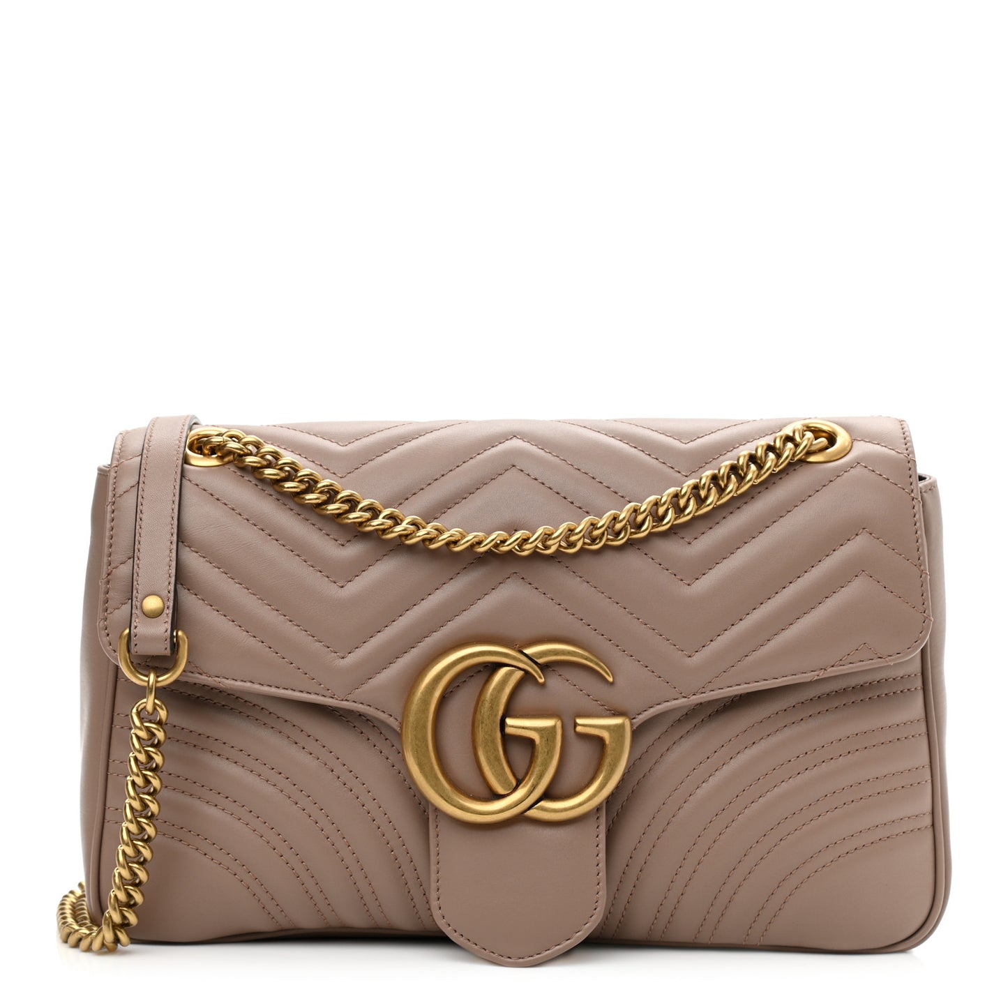 Calfskin Matelasse Medium GG Marmont Shoulder Bag Porcelain Rose