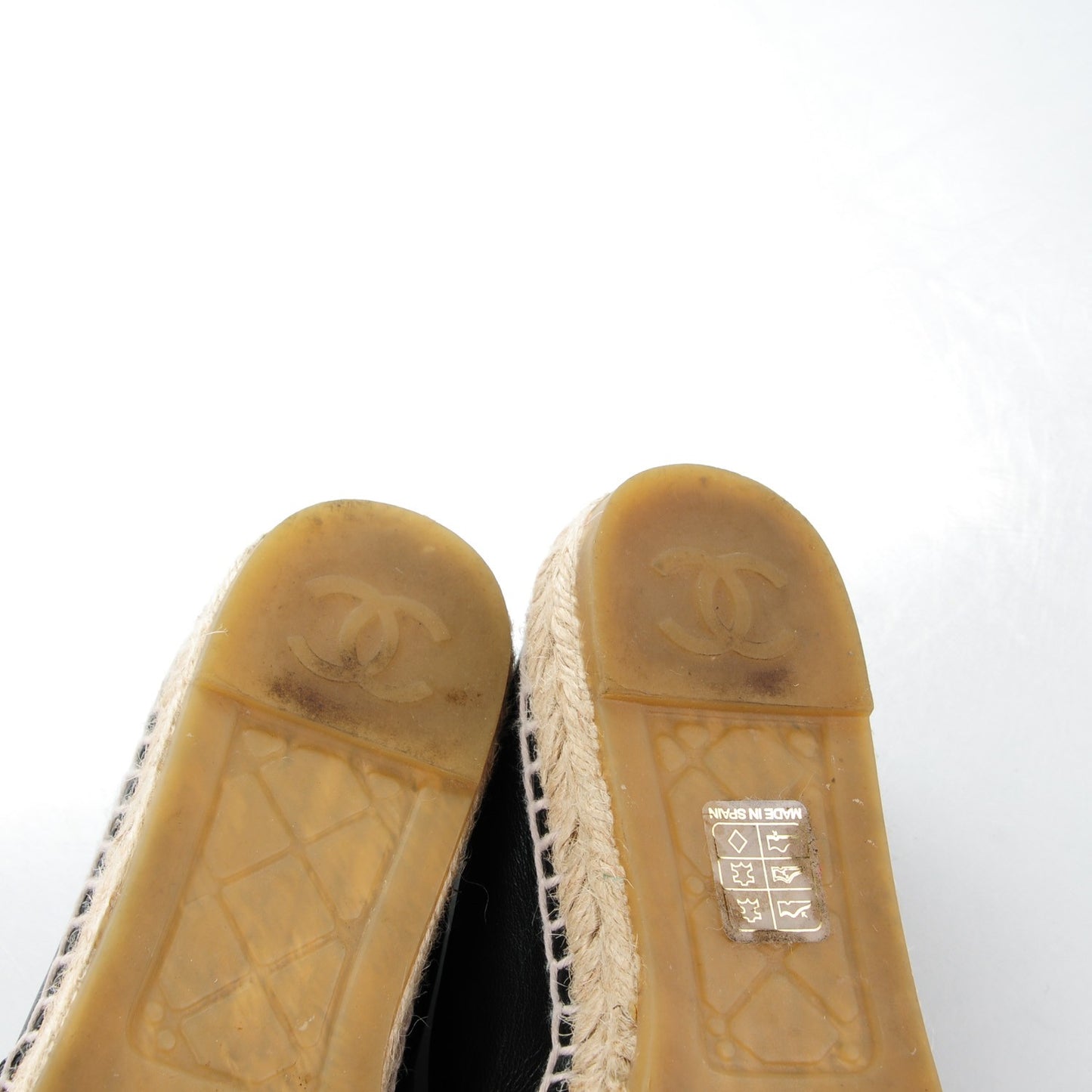 Lambskin CC Espadrilles 37 Black