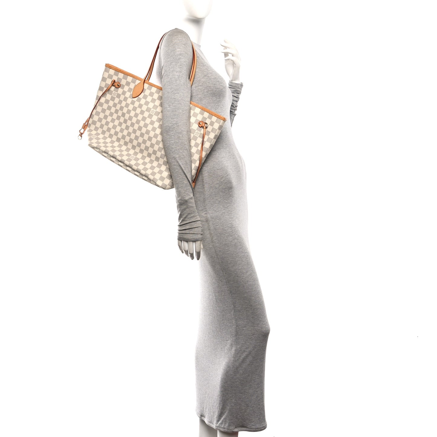 Damier Azur Neo Neverfull MM Rose Ballerine