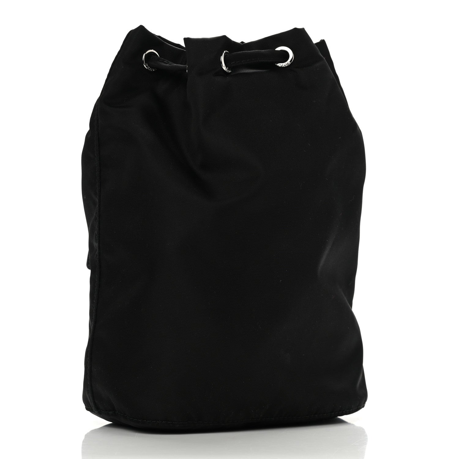 Prada Saffiano Tessuto Nylon Vela Bucket Wristlet Black 2 of 7