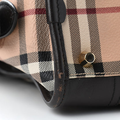 Burberry Haymarket Check Minford Portrait Tote Chocolate 13 of 14