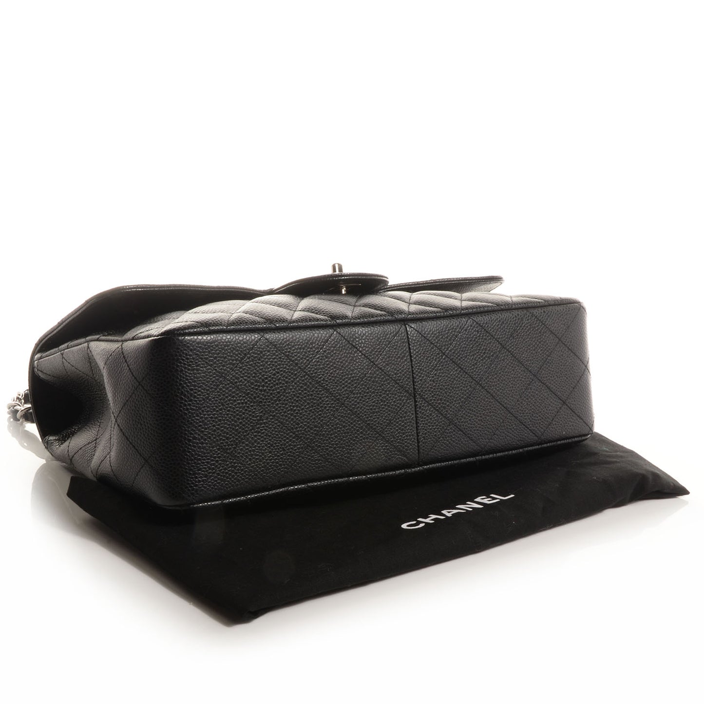 Caviar Jumbo Single Flap Black