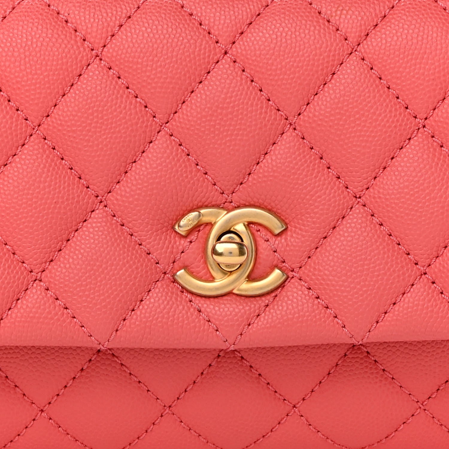Chanel Caviar Lizard Embossed Quilted Mini Coco Handle Flap Pink 8 of 11