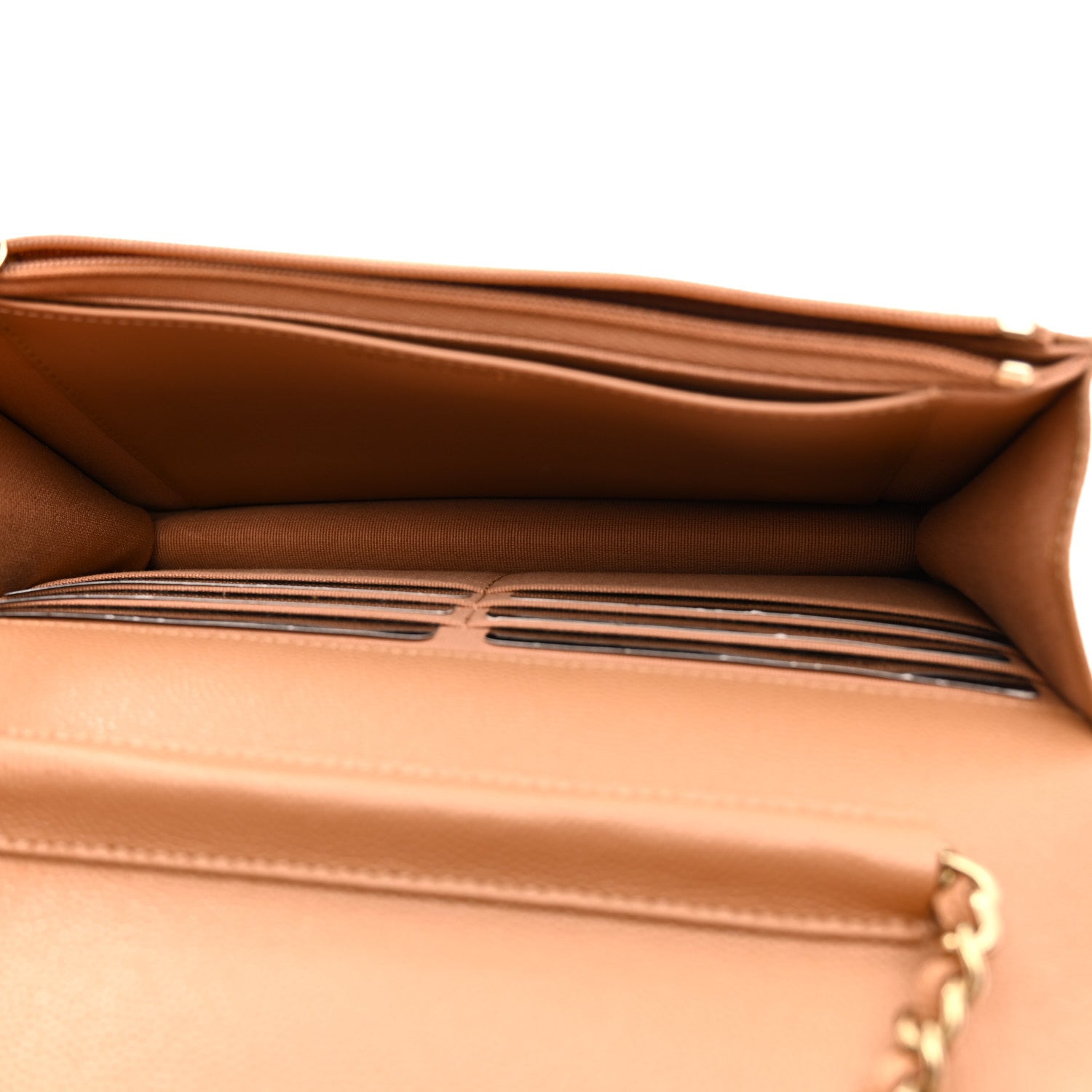 Chanel Caviar Quilted Wallet on Chain WOC Dark Beige 5 of 13