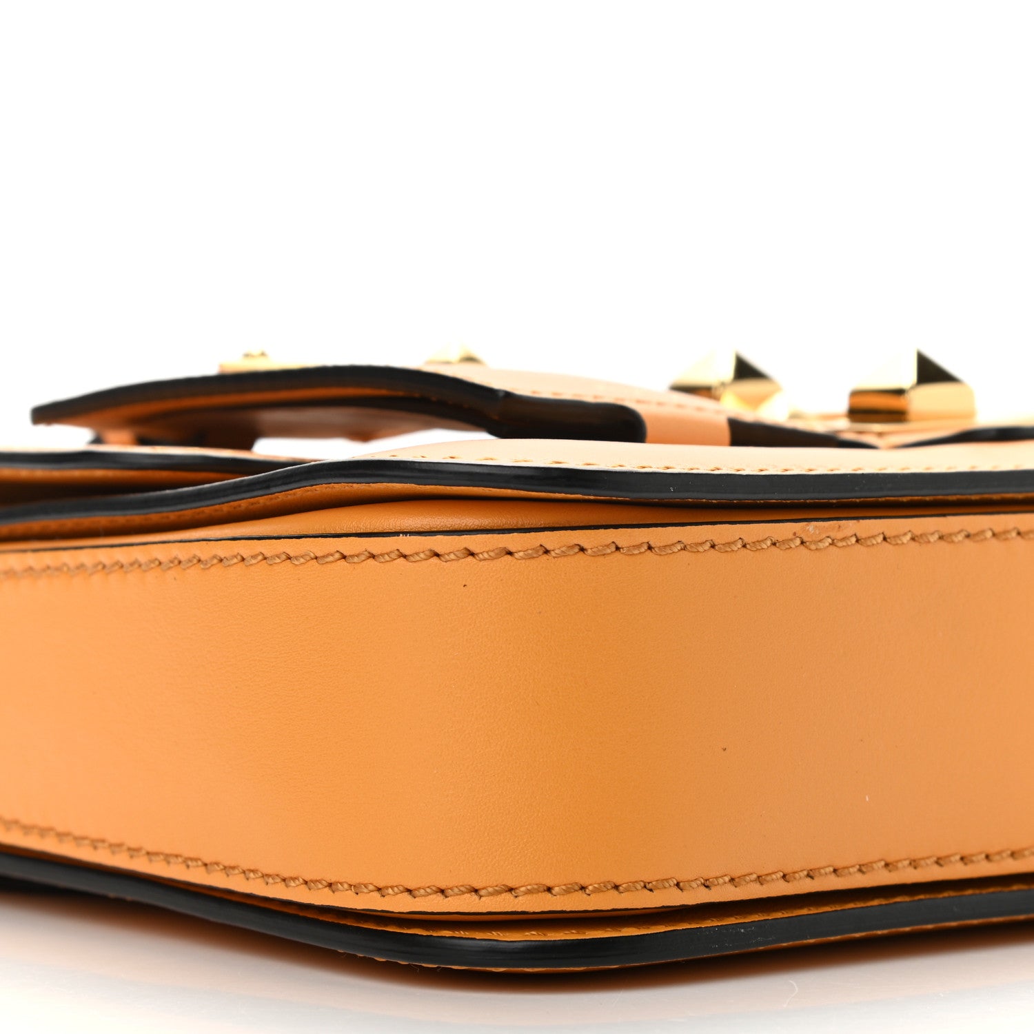Valentino Garavani Vitello B-Rockstud Flap Mandarin Sorbet 9 of 15