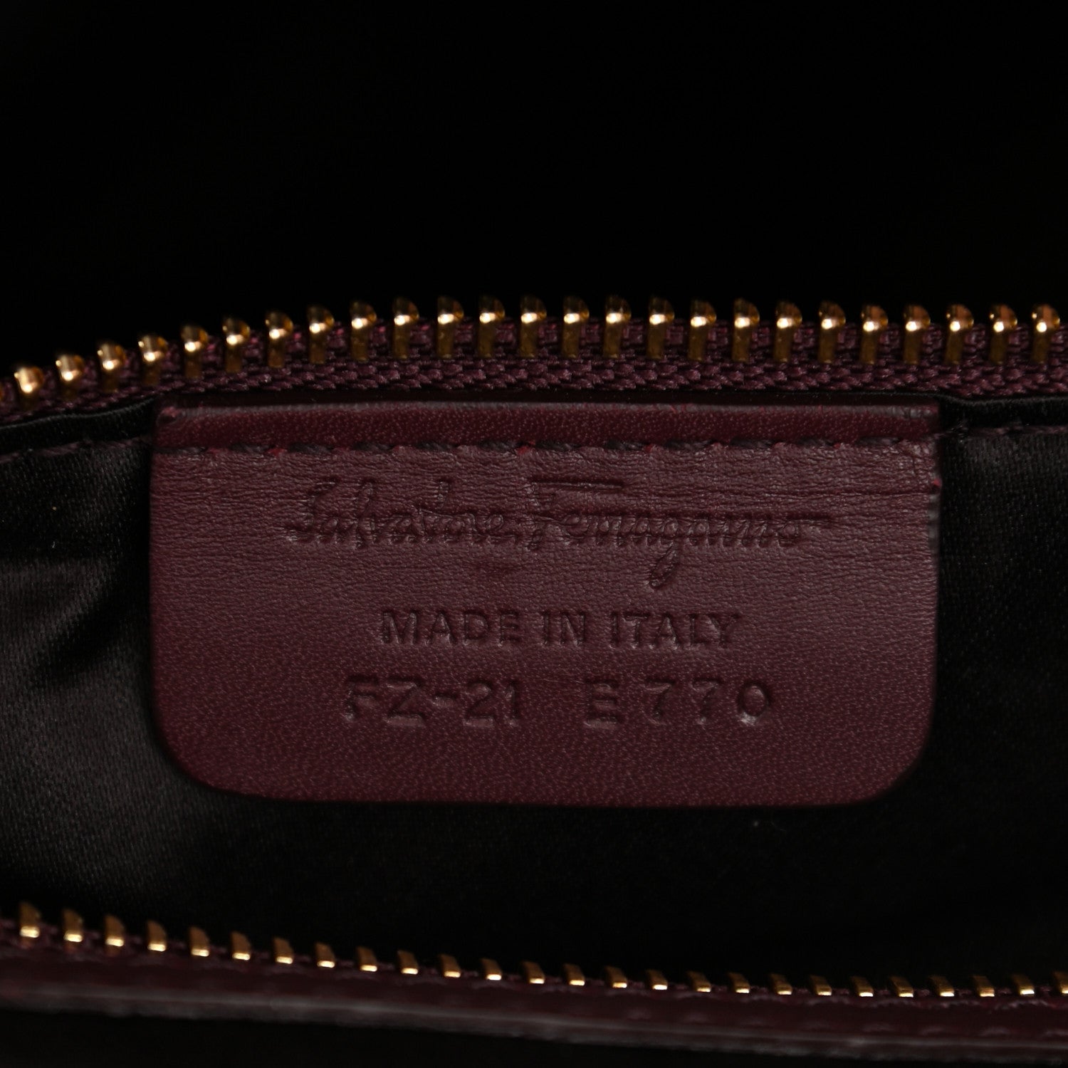 Salvatore Ferragamo Calfskin Fiamma Bag Rouge Black 7 of 8