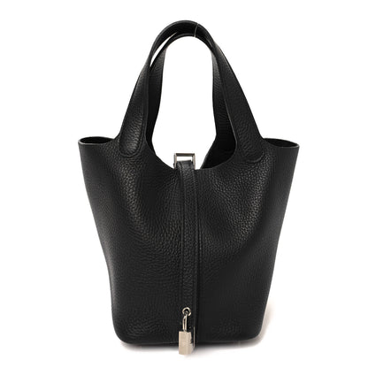 Hermes Taurillon Clemence Picotin Lock 18 PM Black 1 of 13