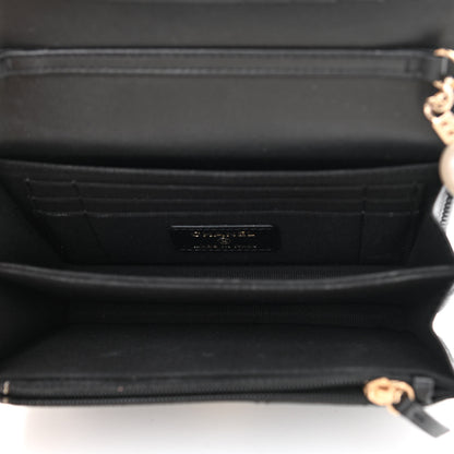 Chanel Calfskin Quilted Mini Maxi Pearls Wallet On Chain WOC Black 5 of 11