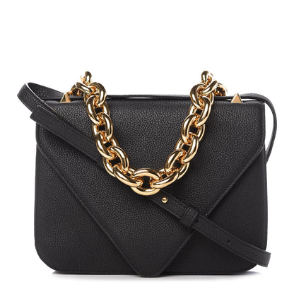 Bottega Veneta Calfskin Mount Envelope Bag Black 1 of 8