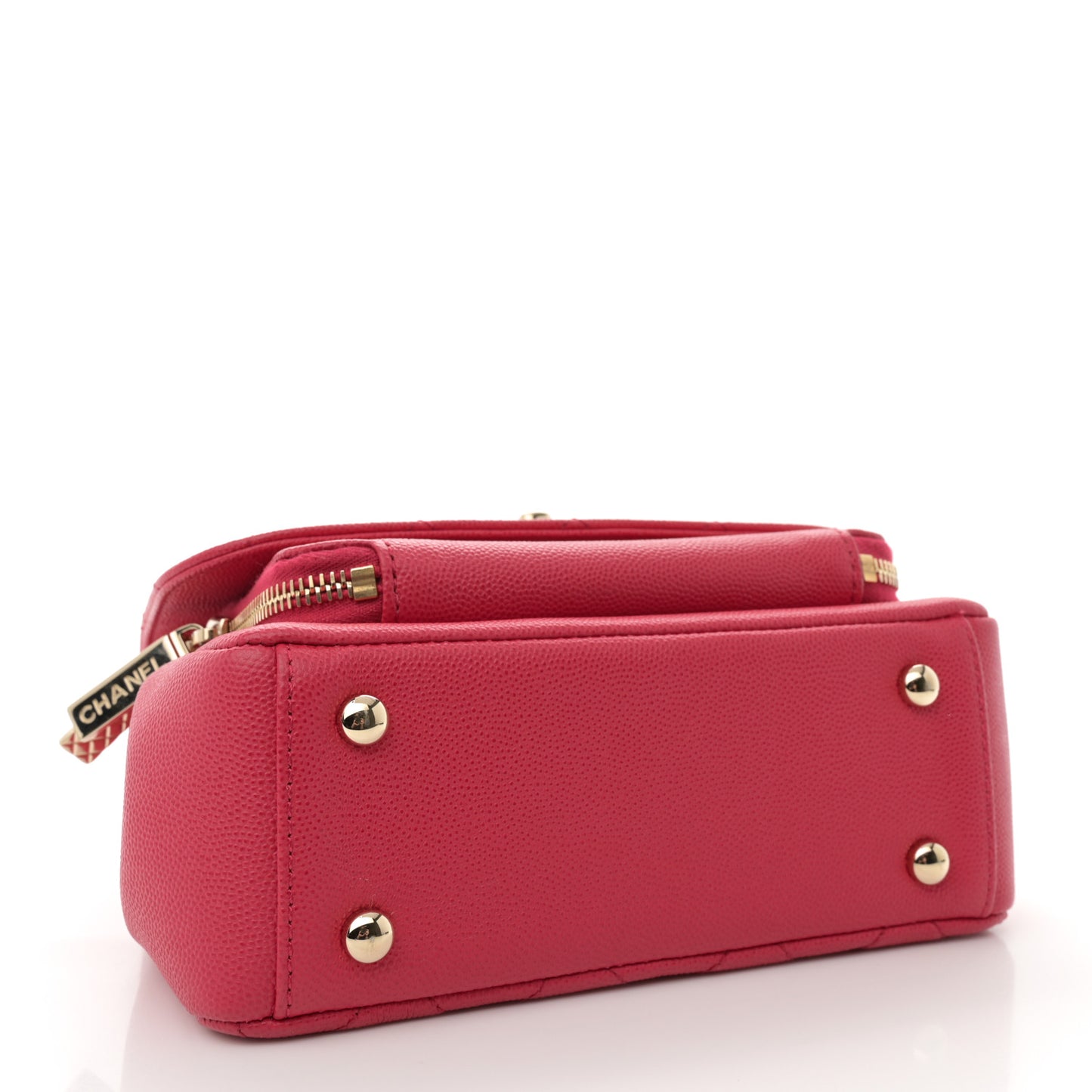 Caviar Quilted Small Business Affinity Flap Red