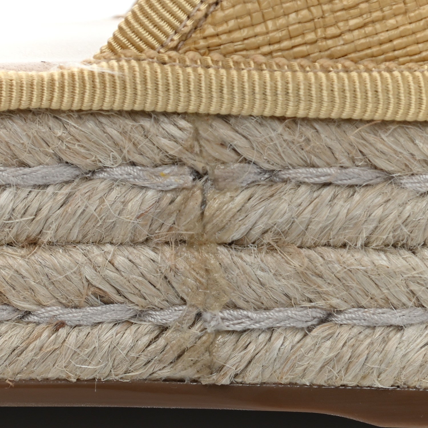 Fendi Raffia FF Embroidered Espadrille Platform Sandals 38 Natural 11 of 11