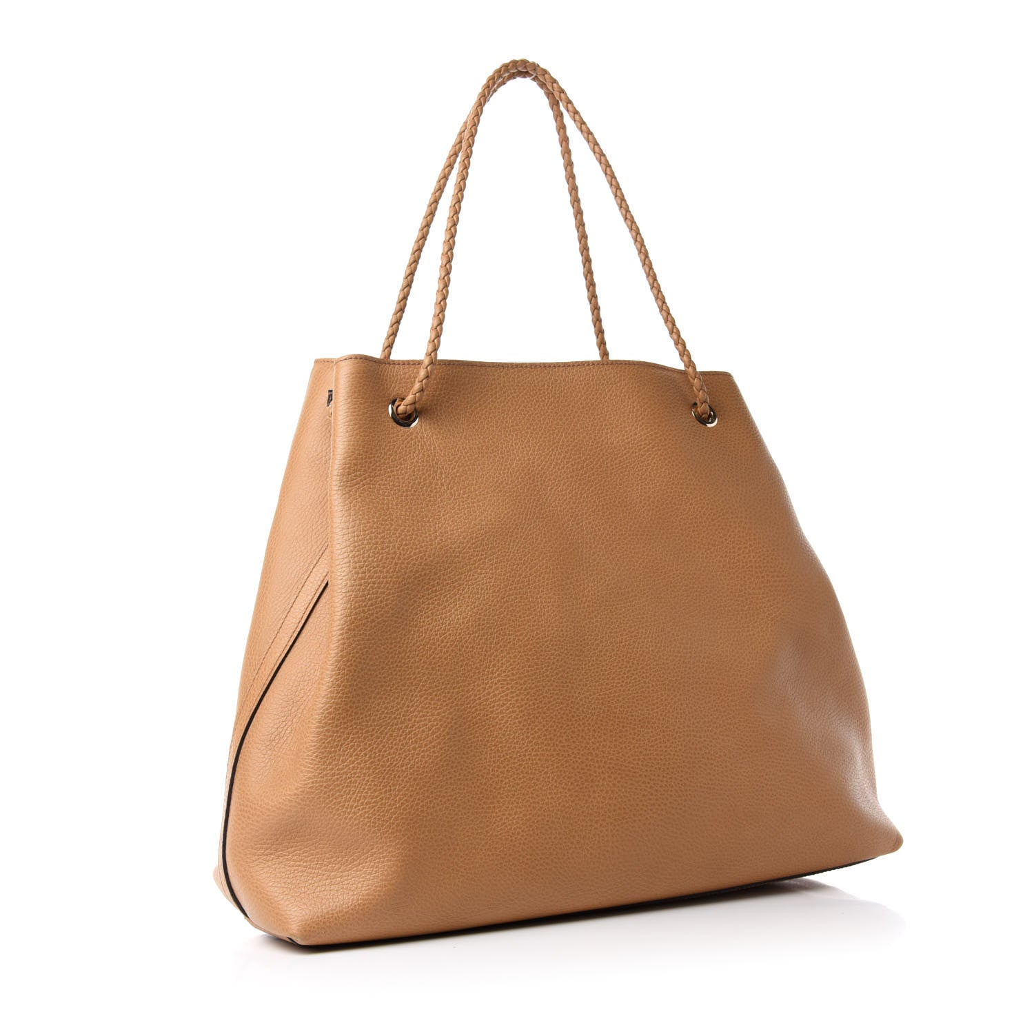 Gucci Calfskin Large Gifford Braided Handle Tote Camel 3 of 10