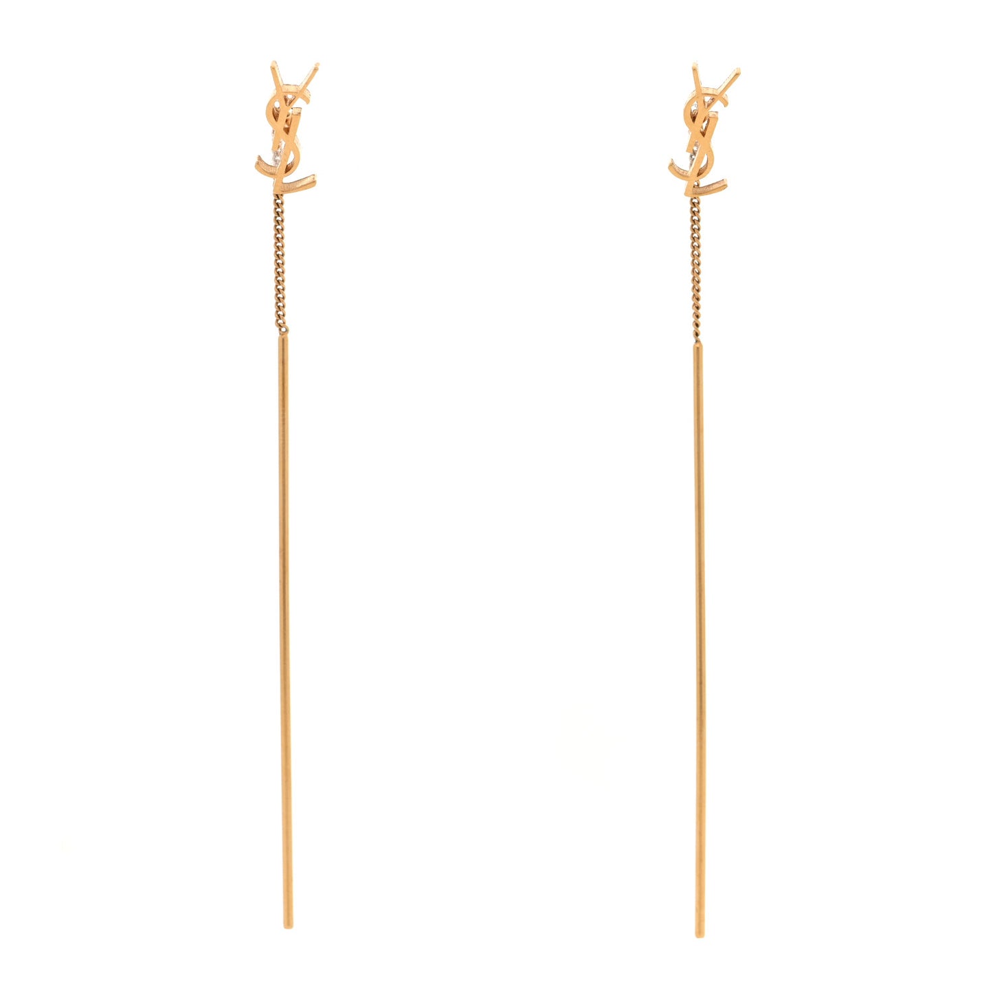 Metal Opyum Drop Earrings Gold