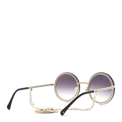 Chanel Round Chain Sunglasses 4245 Gold 4 of 7