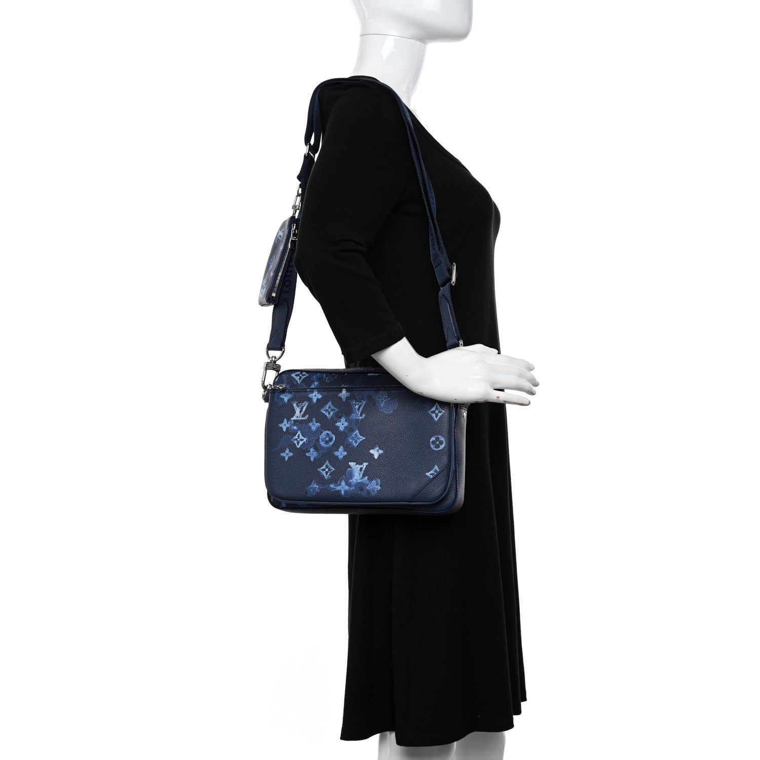 Louis Vuitton Monogram Ink Watercolor Trio Messenger Bag Blue 2 of 9