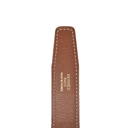 Hermes Box Courchevel Constance 24mm H Belt 65 Black Gold 4 of 8